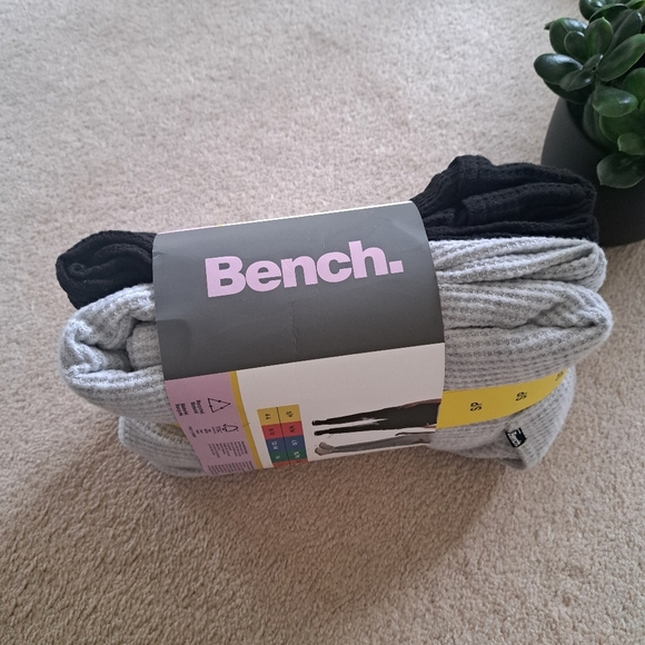 New! Bench Waffle Cargo Lounge Pants 2 Pack Women's Small Grey Black Casual - Picture 10 of 13